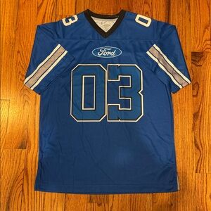 Ford Blue Football Jersey with Yellow Accents